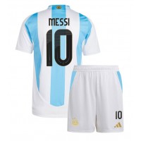 Argentina Lionel Messi #10 Hemmaställ Barn Copa America 2024 Korta ärmar (+ Korta byxor)